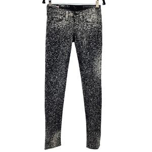 True Religion Women’s Stella Low Rise Cosmic Splatter Print Skinny Jeans Size 26